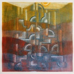 prints feb 13 006  'Atlantis Engloutie'  image 33 x33 cms. zinc plate galv-etched and printed intaglio and relief.